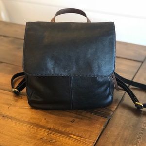 Fossil Claire Leather Backpack Purse